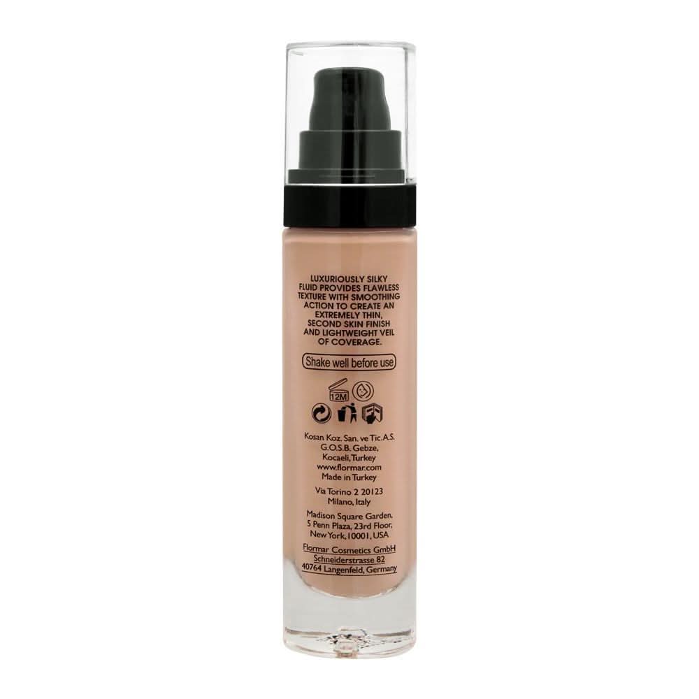 Flormar Invisible Coverage HD Foundation, 100 Medium Beige 30ml, Foundation, Flormar, Chase Value