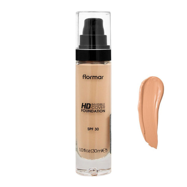 Flormar Invisible Coverage HD Foundation, 60 Ivory 30ml
