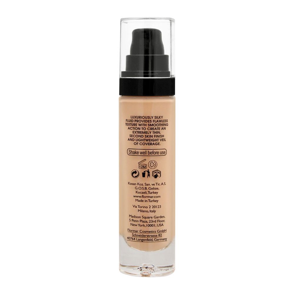 Flormar Invisible Coverage HD Foundation, 50 Light Beige 30ml, Foundation, Flormar, Chase Value