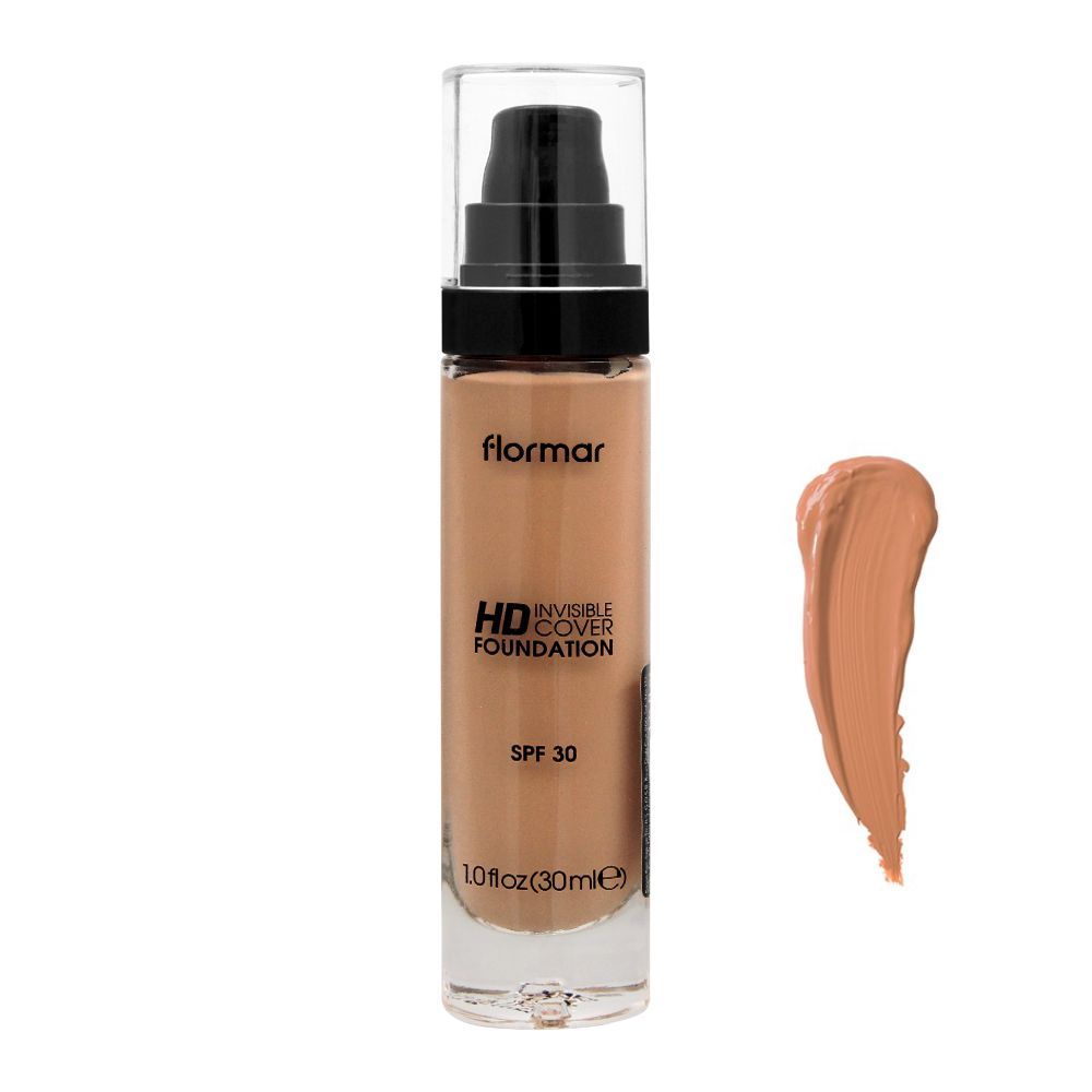 Flormar Invisible Coverage HD Foundation, 110 Golden Beige 30ml, Foundation, Flormar, Chase Value