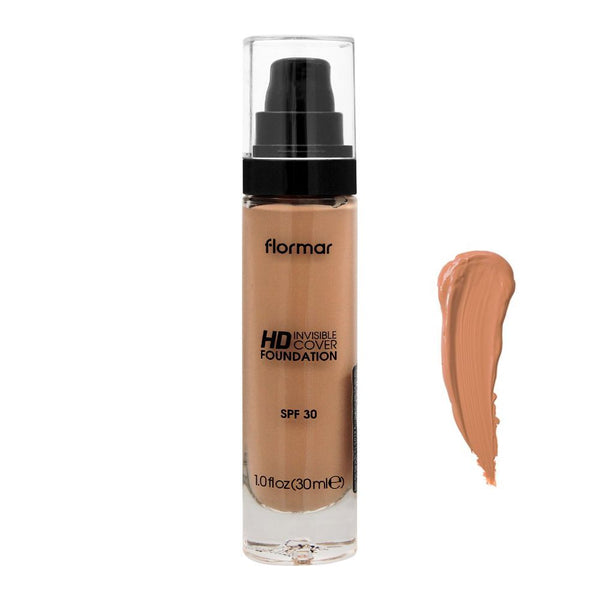 Flormar Invisible Coverage HD Foundation, 110 Golden Beige 30ml, Foundation, Flormar, Chase Value