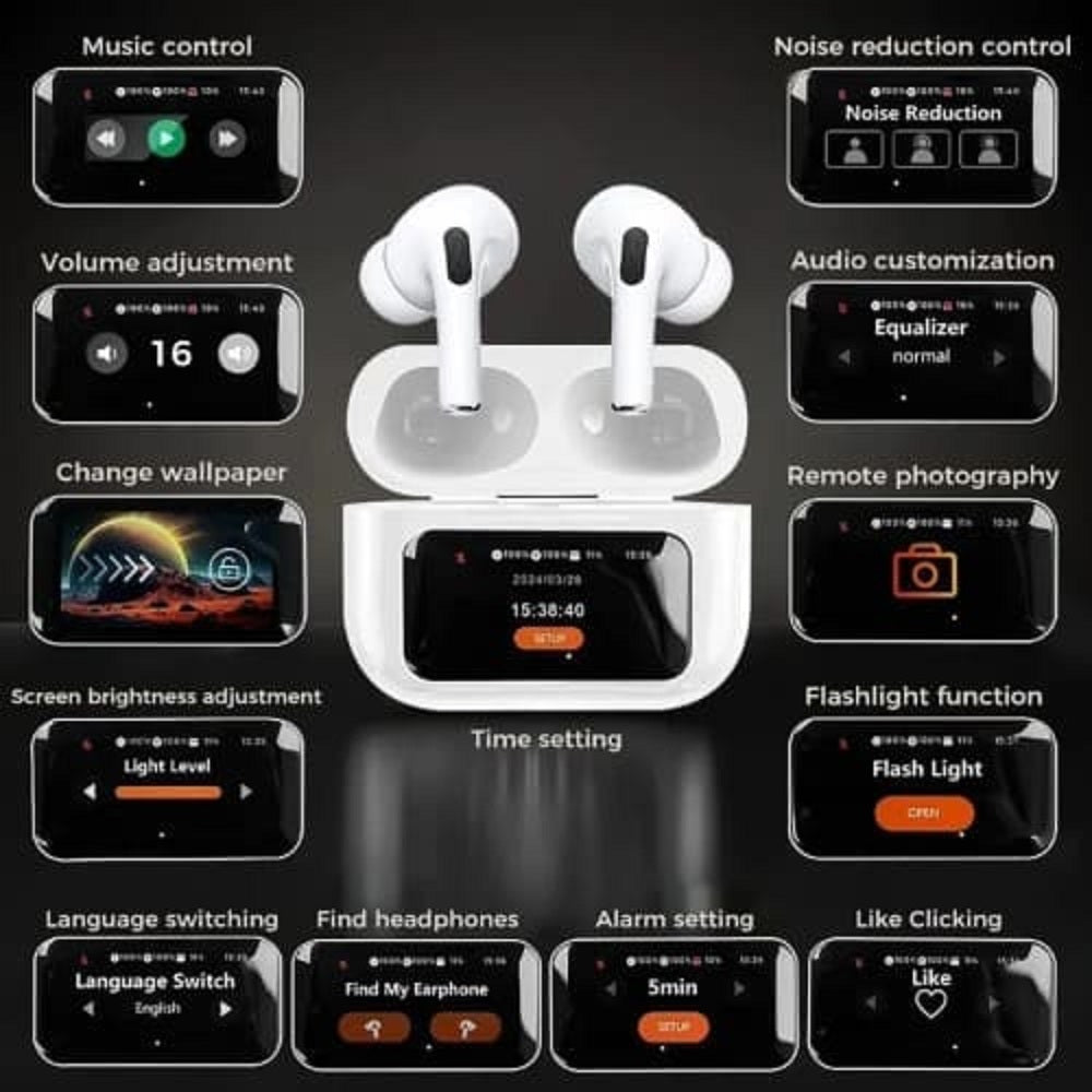 Anc/Enc Touch Screen Control Earbuds A15 Pro, Airbuds, Chase Value, Chase Value