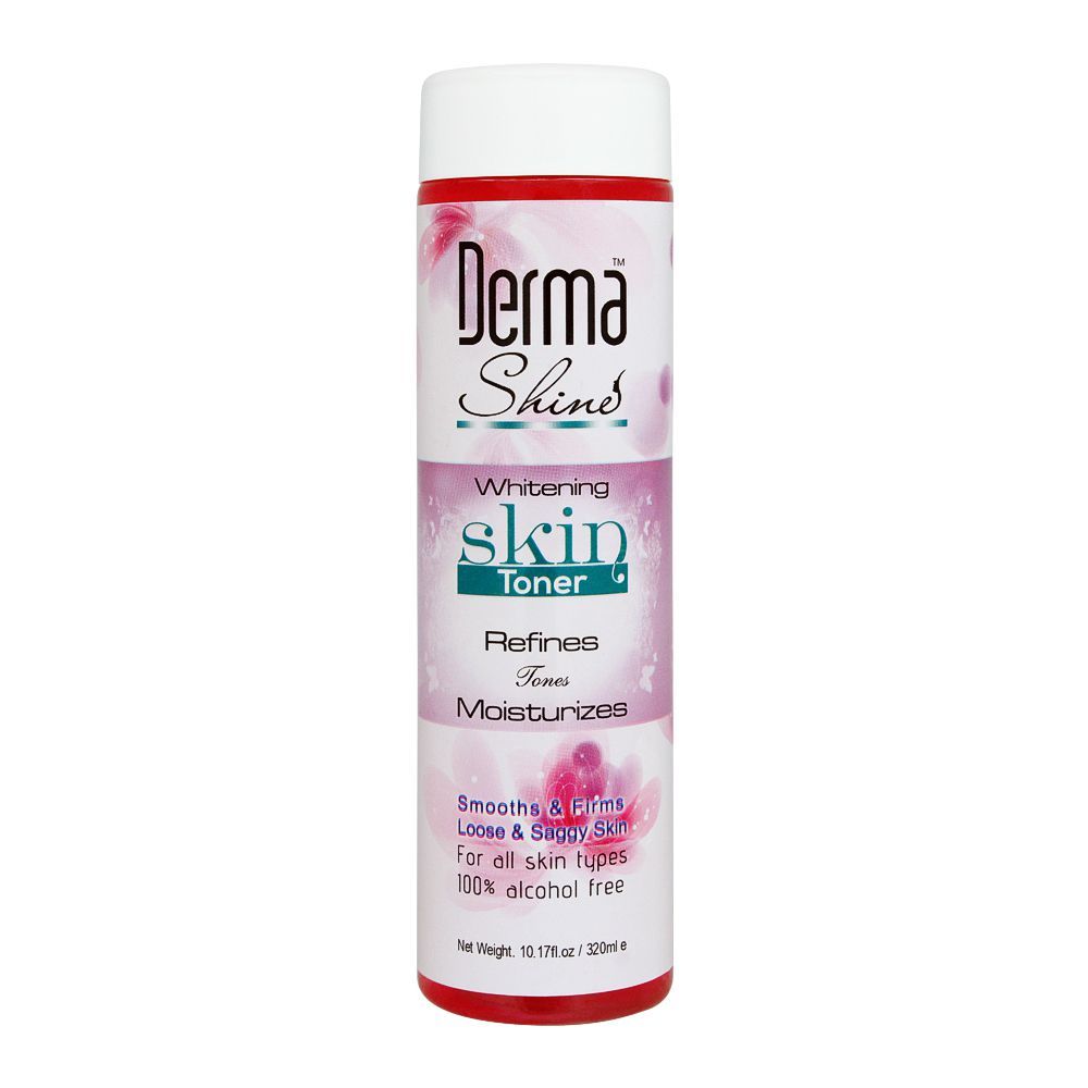 Derma Shine Whitening Moisturizes Skin Toner, Alcohol Free, All Skin Types, 320ml, Toners, Derma Shine, Chase Value