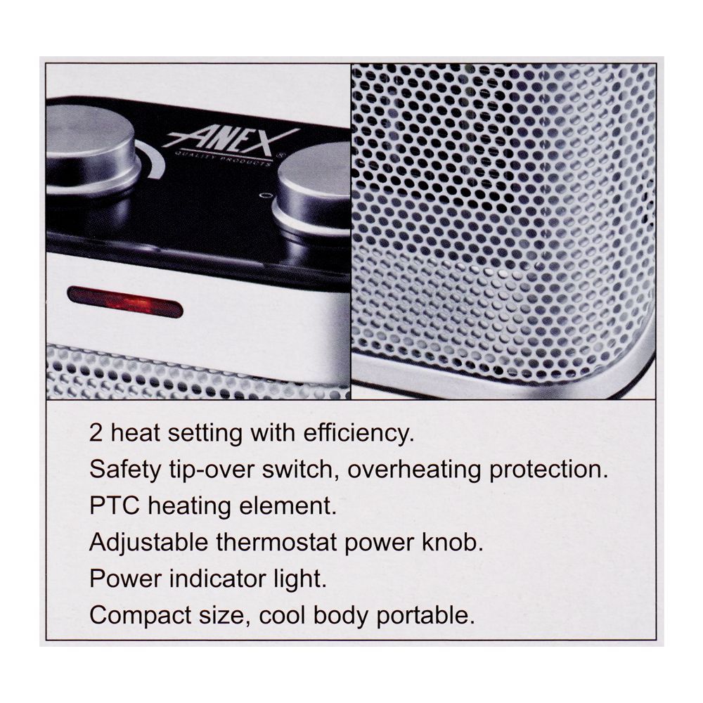 Anex Deluxe Fan Heater, AG-5005, Home & Lifestyle, Heater, Anex, Chase Value