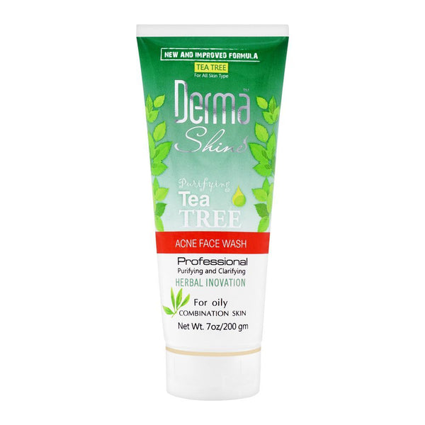 Derma Shine Purifying Tea Tree Acne Face Wash, For Oily Combination Skin, 200G, Face Washes, Derma Shine, Chase Value