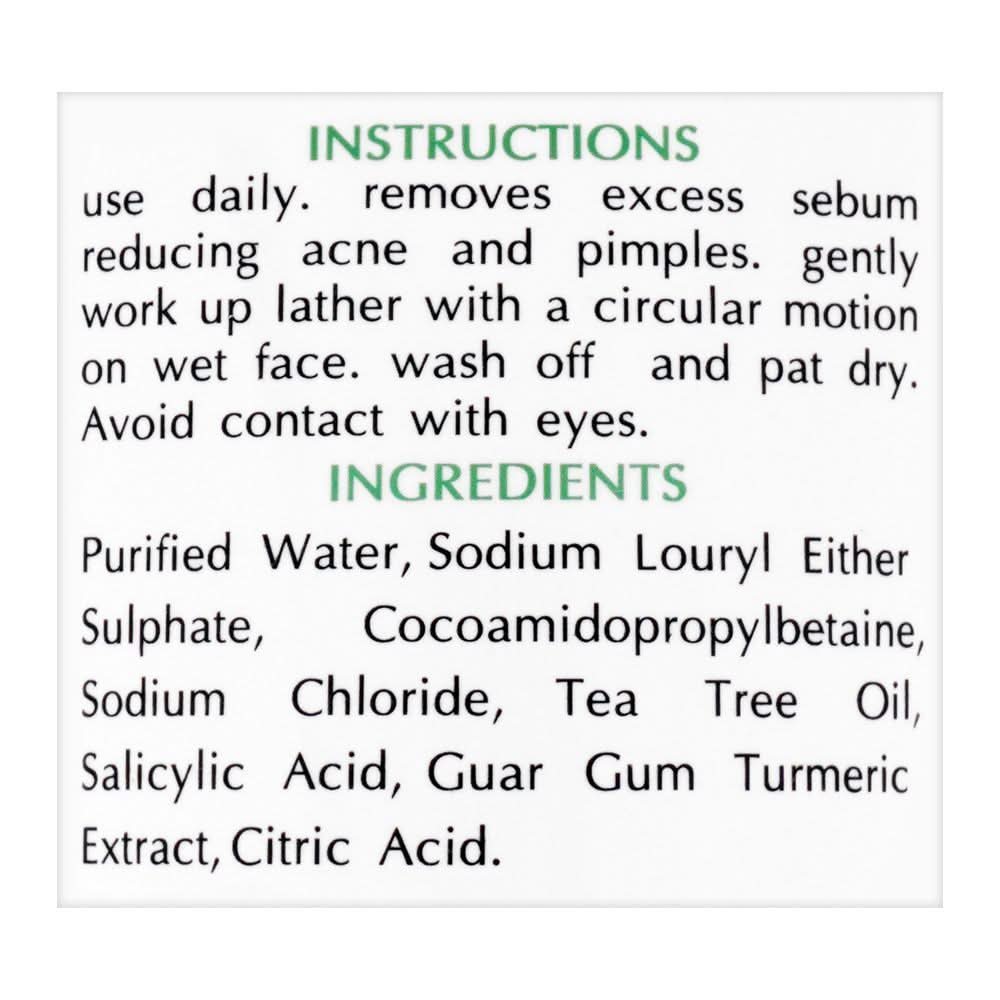 Derma Shine Purifying Tea Tree Acne Face Wash, For Oily Combination Skin, 200G, Face Washes, Derma Shine, Chase Value