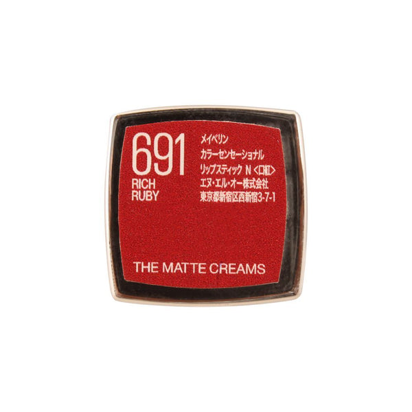 Maybelline New York Color Sensational Creamy Matte Lipstick, 691 Rich Ruby, Lipstick, Maybelline, Chase Value