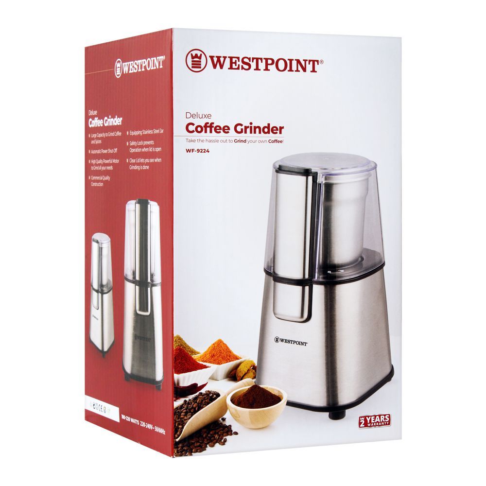 West Point Deluxe Coffee Grinder, WF-9224, Coffee Maker & Kettle, Westpoint, Chase Value