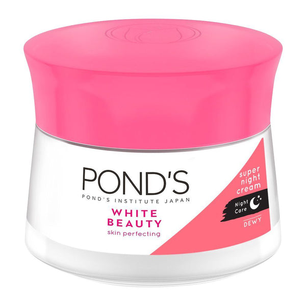 Pond's White Beauty Skin Perfecting Super Night Cream, Dewy, 50g, Creams & Lotions, Pond's, Chase Value