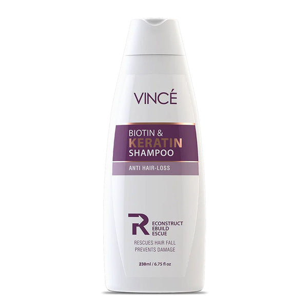 Vince Biotin & Keratin Anti Hair Loss Shampoo, 200ml, Shampoo & Conditioner, Vince, Chase Value