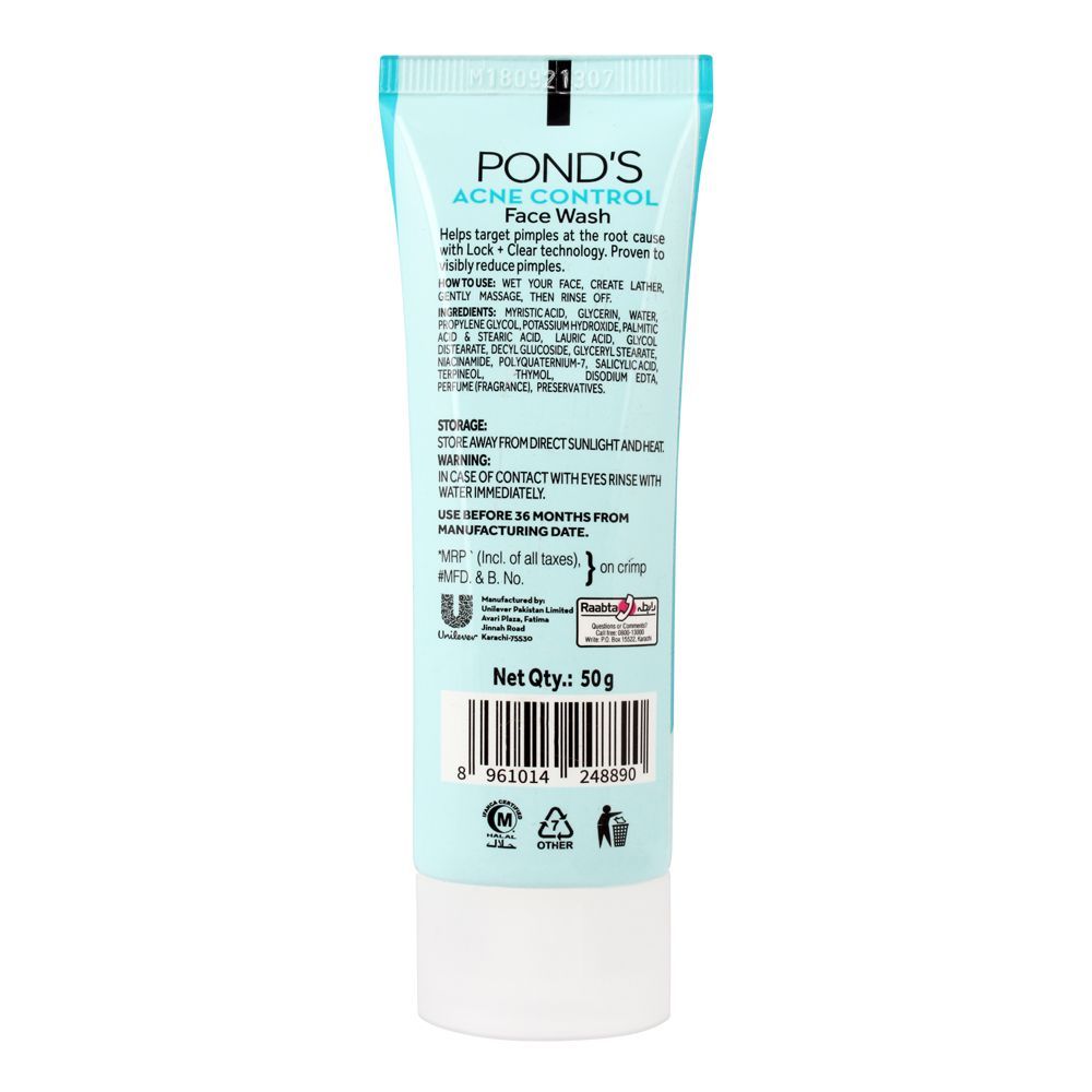 Pond's Acne Control Targets Pimples Face Wash, 50g, Face Washes, Pond's, Chase Value