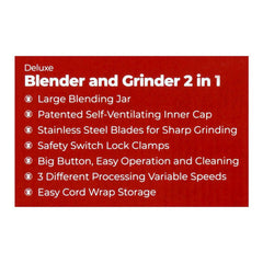 West Point Deluxe 2-In-1 Grinder & Blender, 350W, WF-7181, Juicer Blender & Mixer, Westpoint, Chase Value