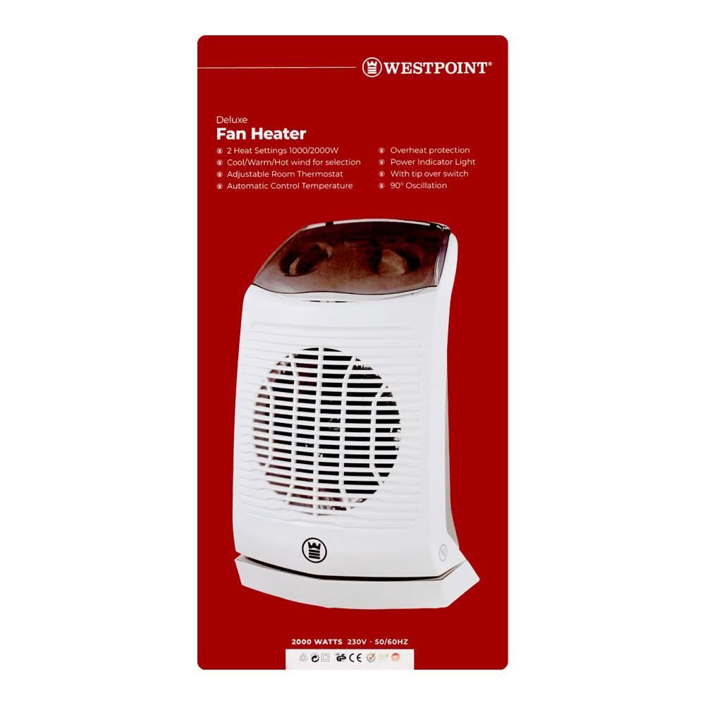 West Point Deluxe Fan Heater, 1000W, WF-5148, Heater, Westpoint, Chase Value