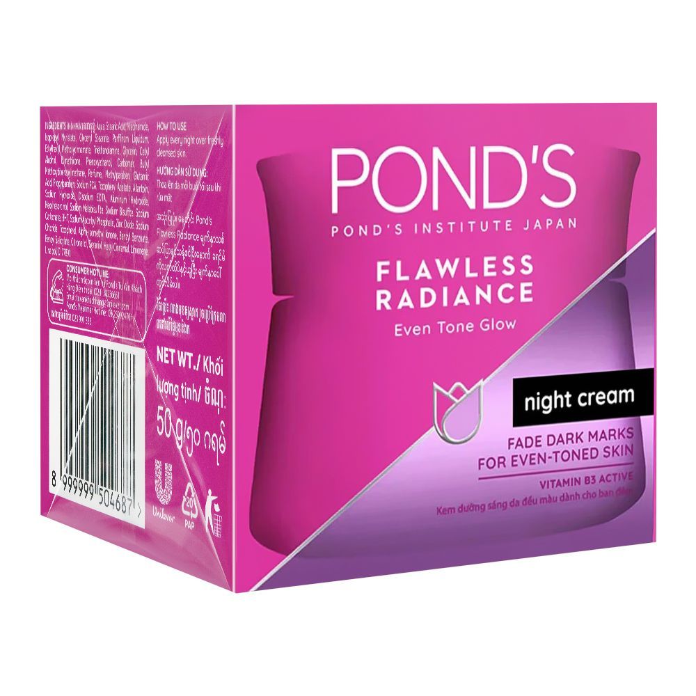 Pond's Flawless Radiance Even Tone Glow Night Cream, 50g, Creams & Lotions, Pond's, Chase Value