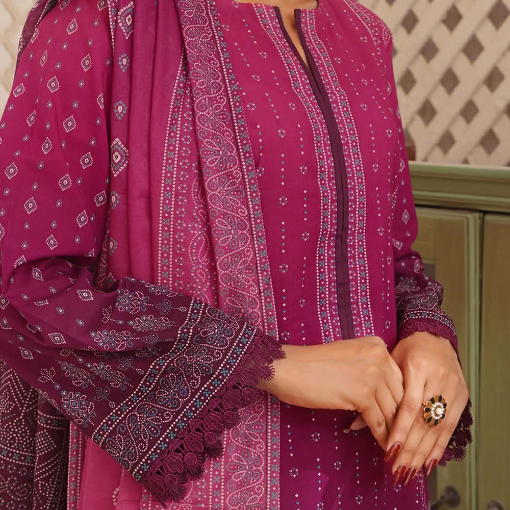 VS Misri Printed Lawn Unstitched 3Pcs Suit - 123, Women, 3Pcs Shalwar Suit, Vs Textile Mills, Chase Value