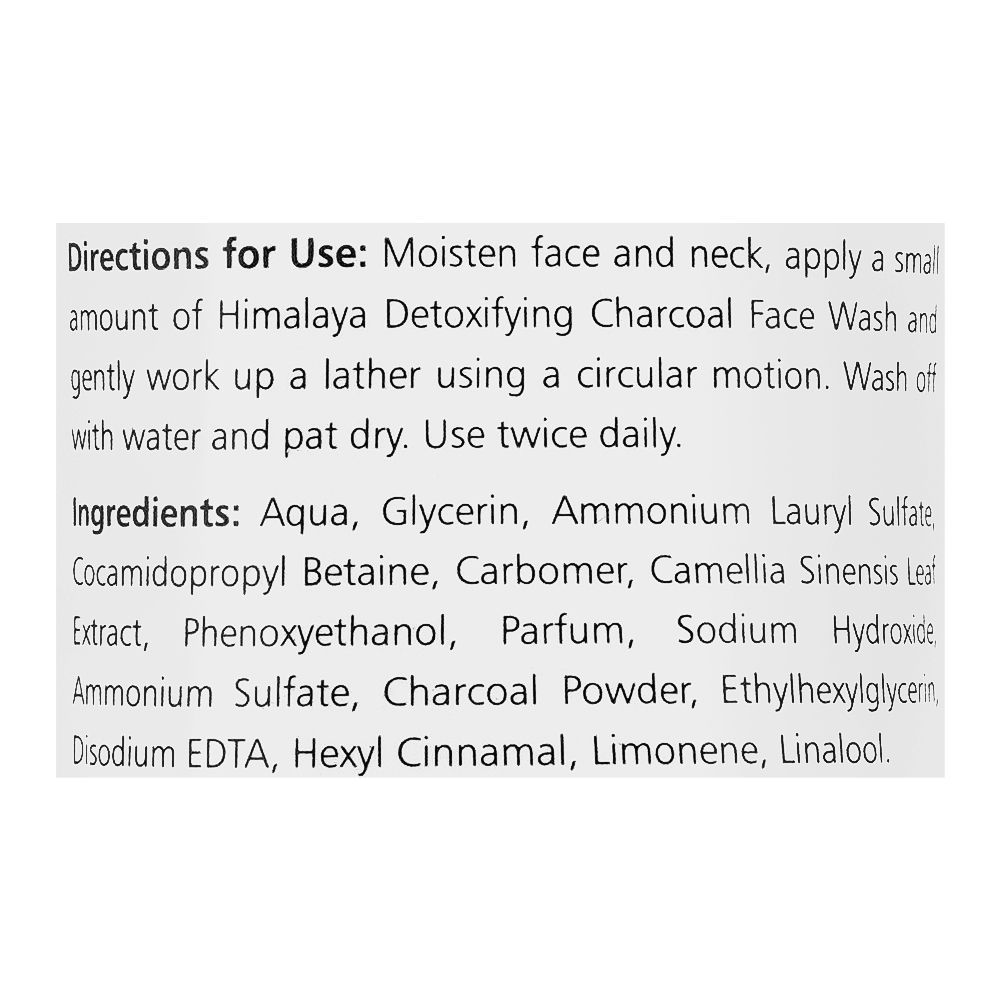 Himalaya Detoxifying Charcoal & Green Tea Face Wash, 100ml, Face Washes, Himalaya, Chase Value