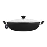 Kitchen King Imperial Classic Karai + Glass LID 32cm, Black, KK7021632, Cookware & Pans, Kitchen King, Chase Value