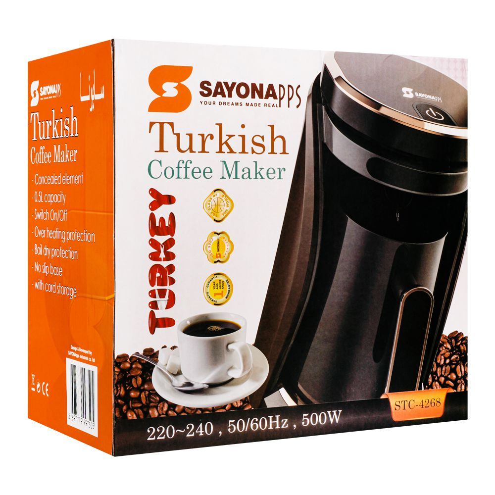 Sayona Turkish Coffee Maker, STC-4268, Coffee Maker & Kettle, Sayona, Chase Value