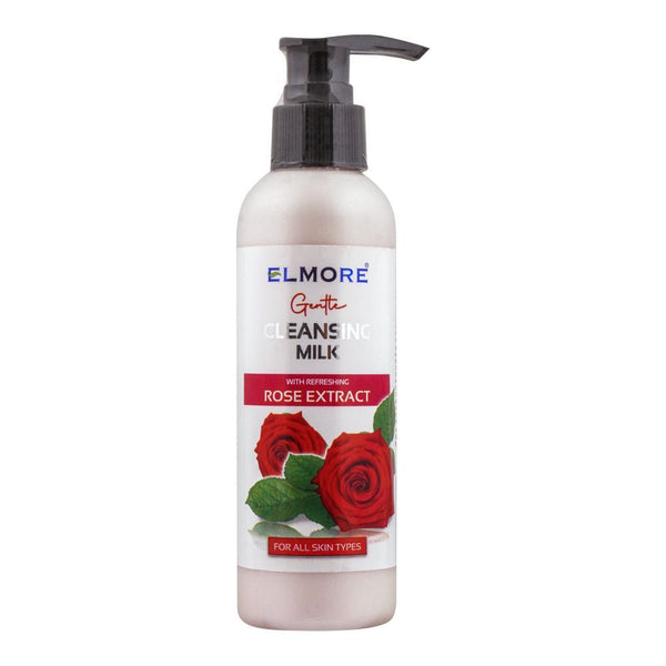 Elmore Refreshing Rose Gentle Cleansing Milk, For All Skin Types, 150g, Creams & Lotions, Elmore, Chase Value