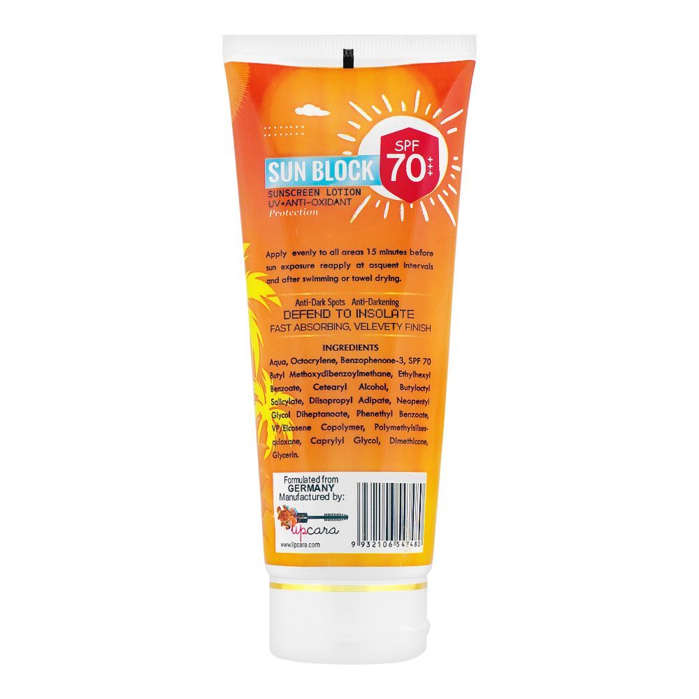 Derma Shine Sun Block Spf70 Sunscreen Lotion, 200ml, Creams & Lotions, Derma Shine, Chase Value