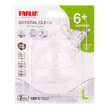 Farlin Crystal Clear Anti-Colic Wide Neck Silicone Nipple Set, 6m+, 2-Pack, AC-22005-L, Infants Accessories, Farlin, Chase Value