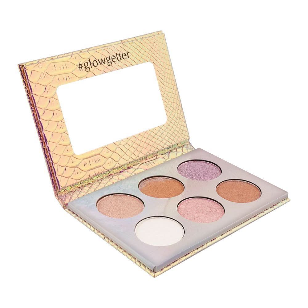 NH Bling Cheek Bling Glorious Highlighter Palette, 6-Pack, Highlighter, Nadia Hussain, Chase Value
