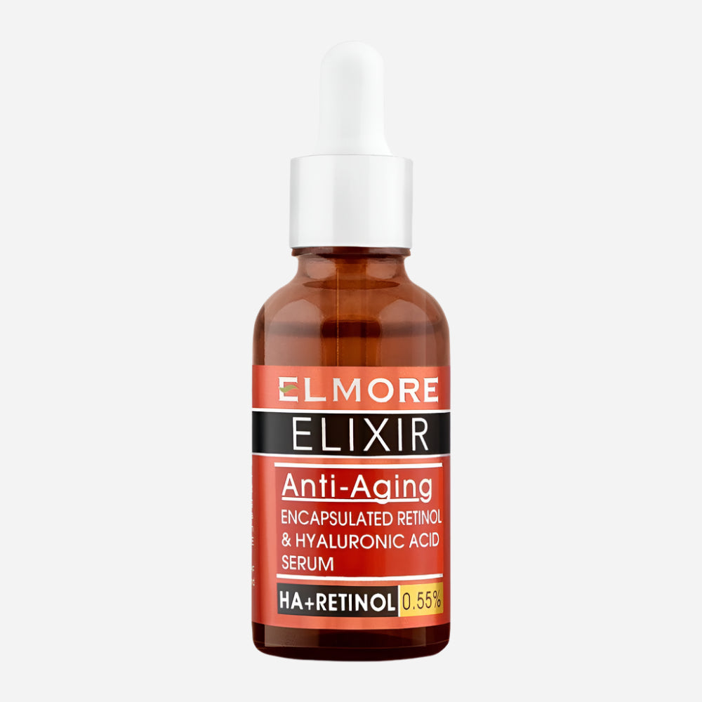Elmore Elixir Anti-Aging Encapsulated Retinol & Hyaluronic Acid 0.55% Serum, 30ml, Oils & Serums, Elmore, Chase Value