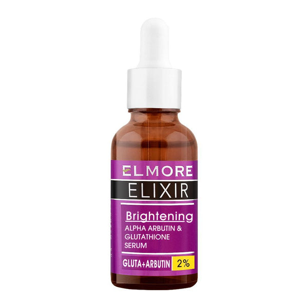 Elmore Elixir Brightening Alpha Arbutin & Glutathione 2% Serum, 30ml, Oils & Serums, Elmore, Chase Value