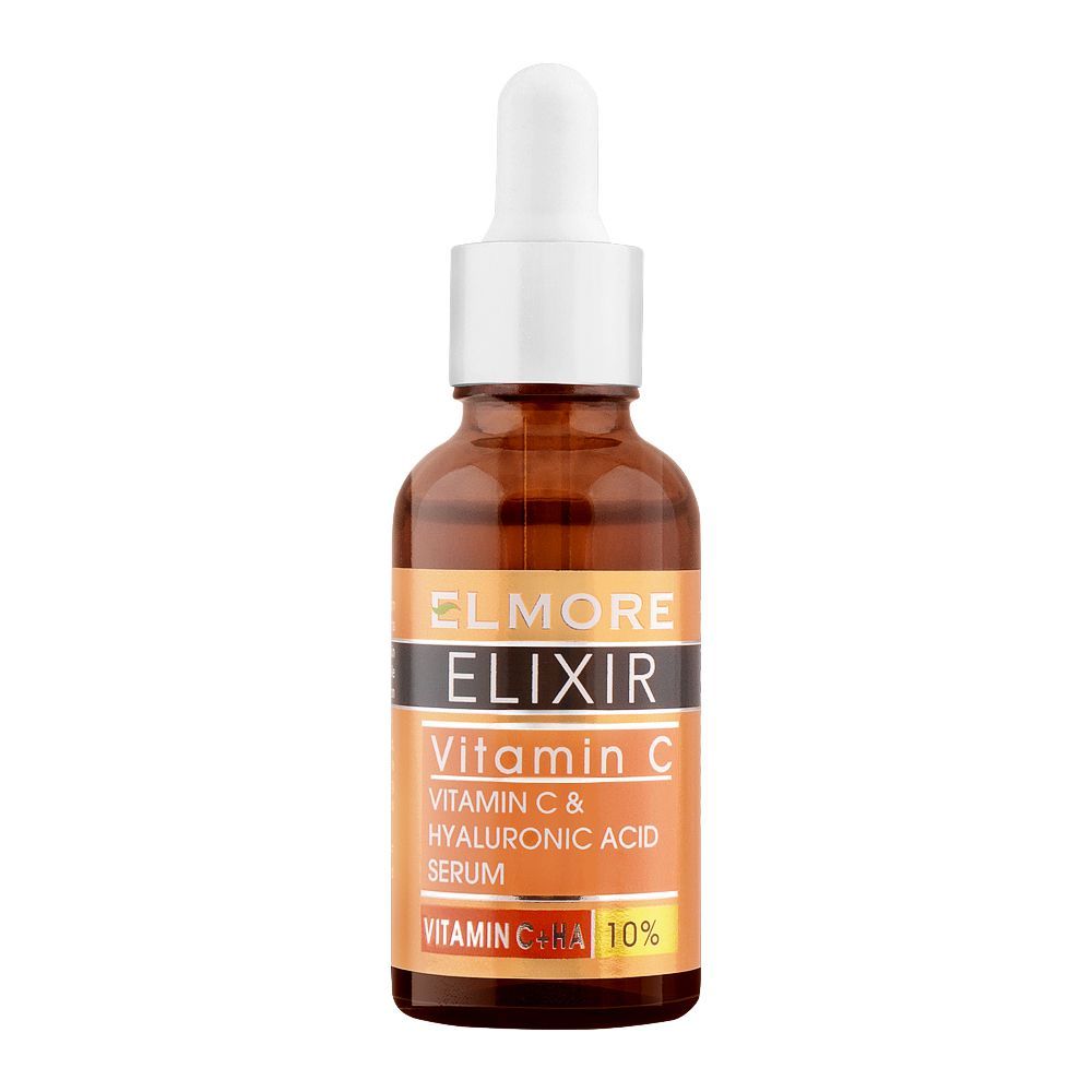 Elmore Elixir Vitamin C & Hyaluronic Acid 10% Serum, 30ml, Oils & Serums, Elmore, Chase Value