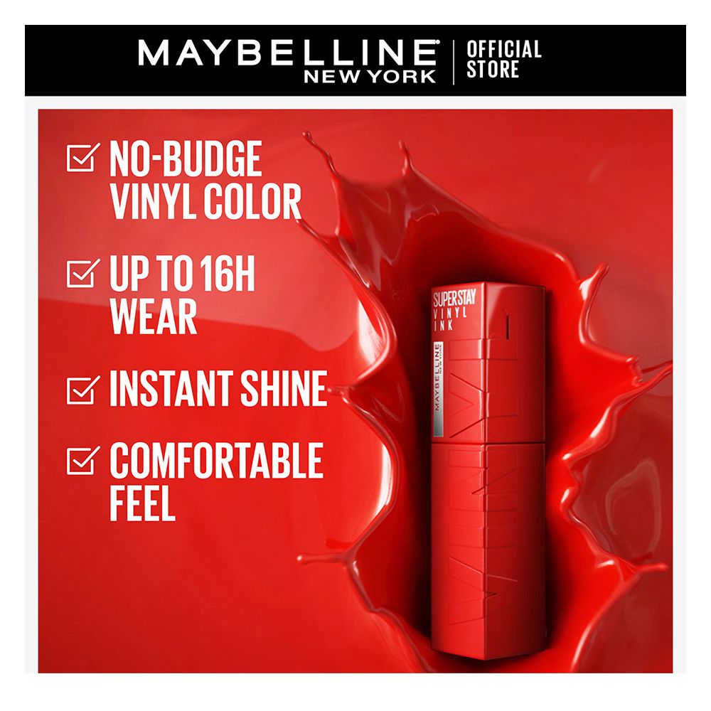 Maybelline New York Superstay Vinyl Ink Longwear Liquid Lipstick, 60, Mischievous, Lipstick, Maybelline, Chase Value