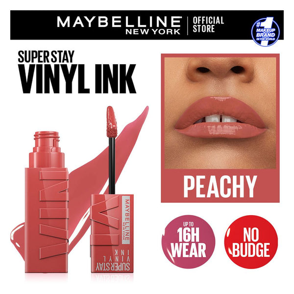 Maybelline New York Superstay Vinyl Ink Longwear Liquid Lipstick, 15, Peachy, Lipstick, Maybelline, Chase Value