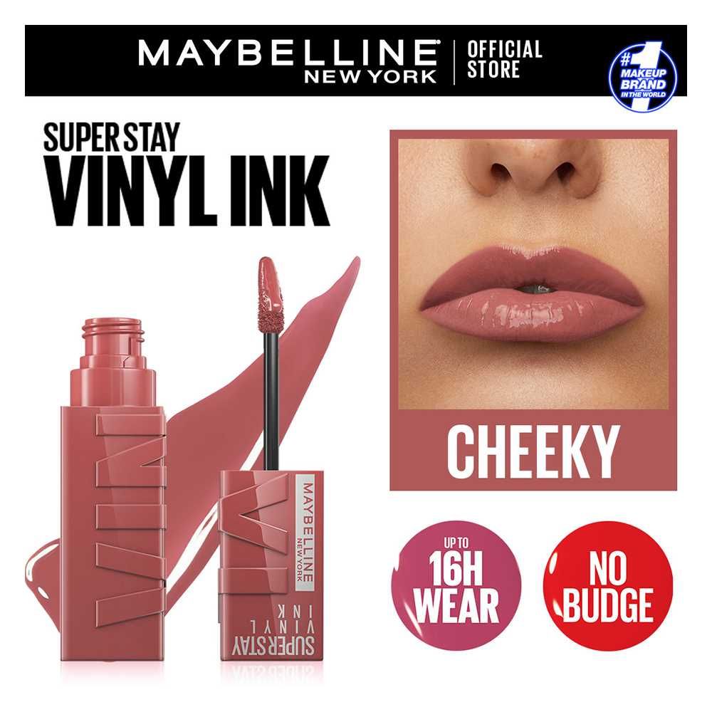 Maybelline New York Superstay Vinyl Ink Longwear Liquid Lipstick, 35, Cheeky, Lipstick, Maybelline, Chase Value