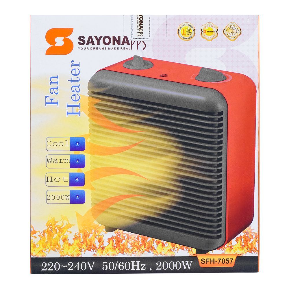 Sayona Fan Heater, 2000W, SFH-7057, Home & Lifestyle, Heater, Sayona, Chase Value