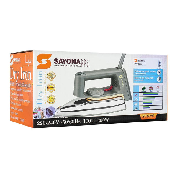 Sayona Dry Iron, 1000-1200W, SJ-402, Iron & Streamers, Sayona, Chase Value
