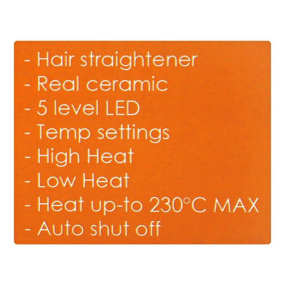 Sayona Real Ceramic Hair Straightener, 75W, 220-240V, Sy-9295, Straightener & Curler, Sayona, Chase Value