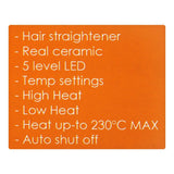 Sayona Real Ceramic Hair Straightener, 75W, 220-240V, Sy-9295, Straightener & Curler, Sayona, Chase Value