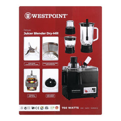 West Point Deluxe Juicer, Blender, Dry Mil, 750W, 220-240V, WF-8824, Juicer Blender & Mixer, Westpoint, Chase Value