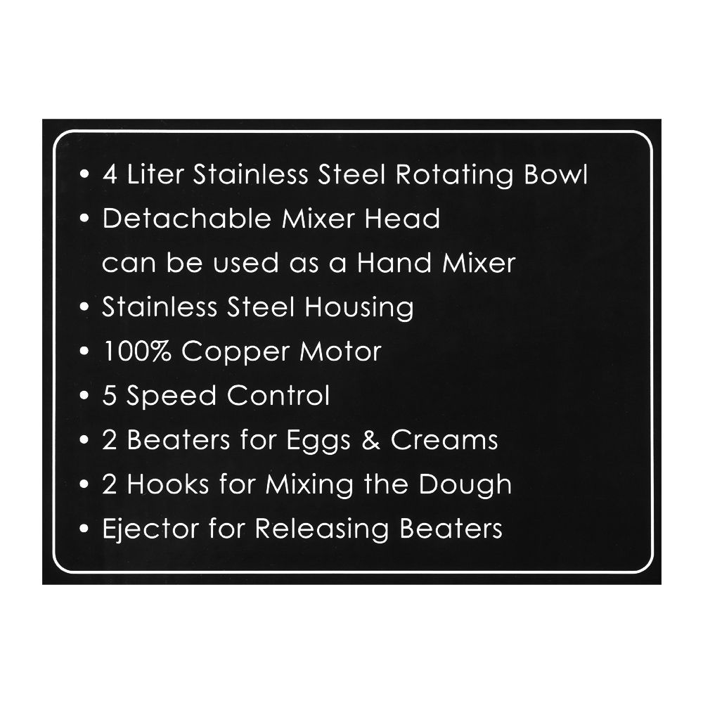 Sanford Stand Mixer, 4 Liter Capacity, 400W, SF-1361SM, Juicer Blender & Mixer, Sanford, Chase Value