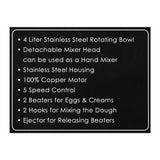 Sanford Stand Mixer, 4 Liter Capacity, 400W, SF-1361SM, Juicer Blender & Mixer, Sanford, Chase Value