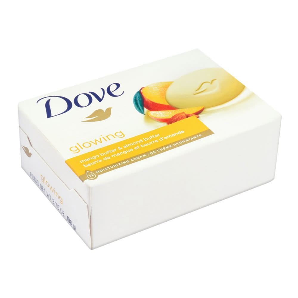 Dove Soap Glowing Mango Butter & Almond Butter, 106g, Soaps, Dove, Chase Value