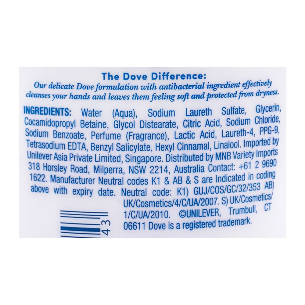 Dove Care & Protect Antibacterial Hand Wash, 250Ml, Hand Wash, Dove, Chase Value
