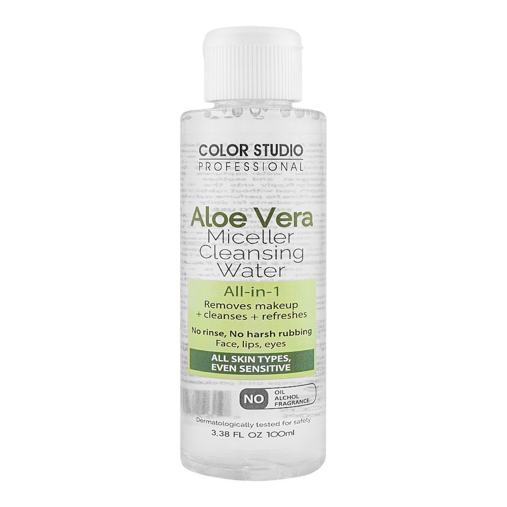 Color Studio Aloe Vera All-In-1 Miceller Cleansing Water - 100ml, Skin Treatments, Color Studio, Chase Value