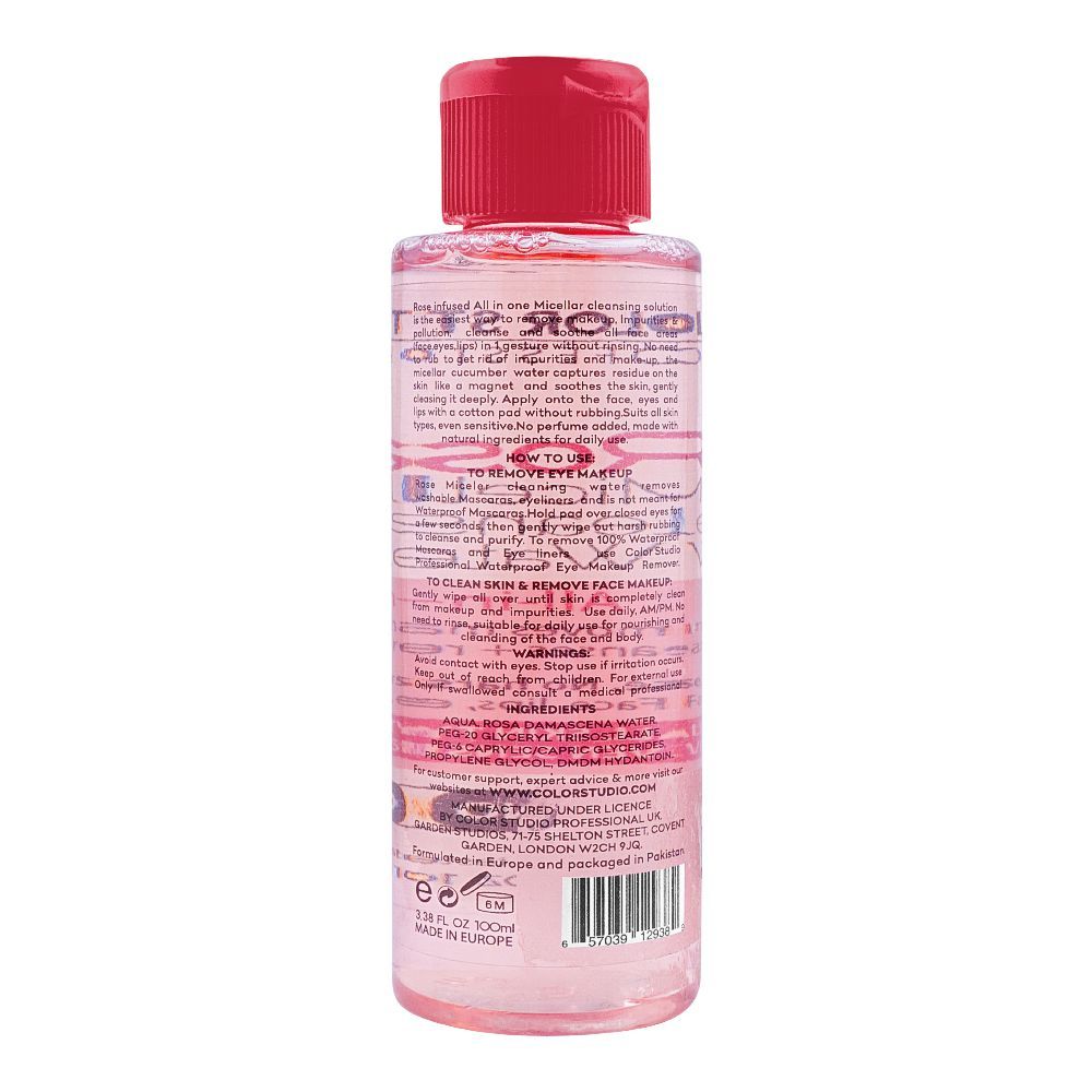 Color Studio Rose All-In-1 Miceller Cleansing Water - 100ml, Skin Treatments, Color Studio, Chase Value