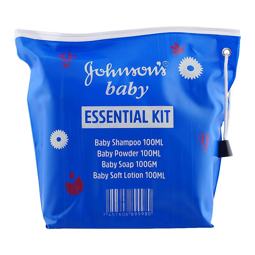 Johnson'S Baby Essentials Kit Shampoo + Powder + Soap + Lotion, 4-Pack, Baby Care, Johnson's, Chase Value