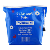 Johnson'S Baby Essentials Kit Shampoo + Powder + Soap + Lotion, 4-Pack, Baby Care, Johnson's, Chase Value
