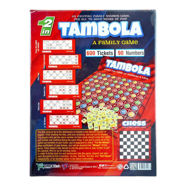 Gamex Cart 2-In-1 Tambola & Chess Game, Board Games & Puzzles, Chase Value, Chase Value