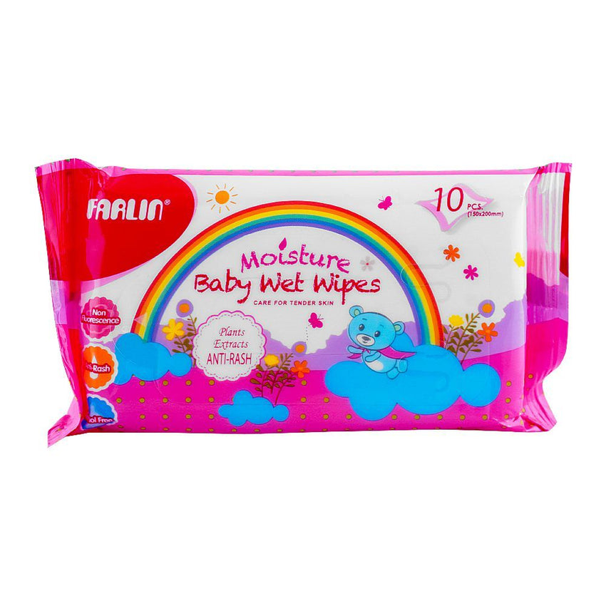 Farlin Moisture Baby Wet Wipes, 10-Pack, DT-004A, Infants Accessories, Farlin, Chase Value