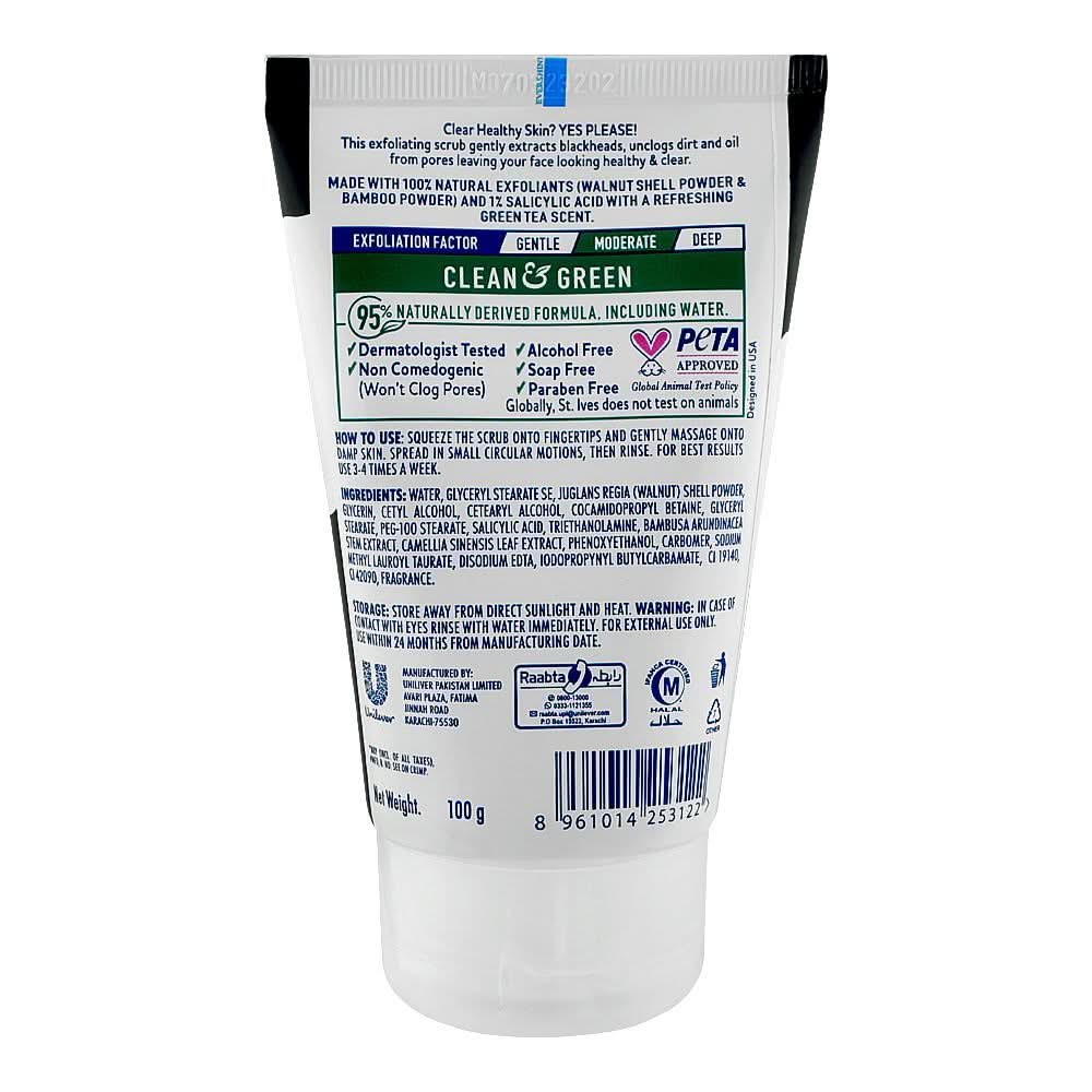 Stives Blackhead Clearing Green Tea & Bamboo Face Scrub, 100g, Scrubs, STIVES, Chase Value