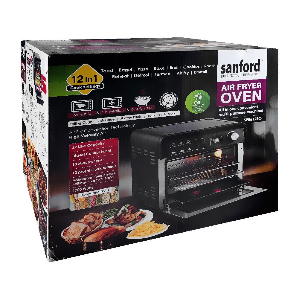 Sanford Air Fryer Oven, 1700W, 22 Liters, SF-5612, Air Fryer, Sanford, Chase Value