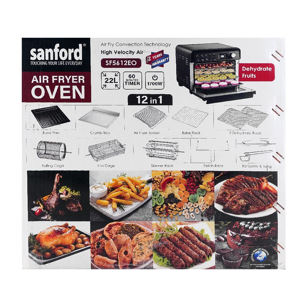 Sanford Air Fryer Oven, 1700W, 22 Liters, SF-5612, Air Fryer, Sanford, Chase Value